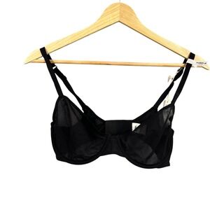 Aerie Balconette Bra Black Mesh Underwire Adjustable Straps 34D New
